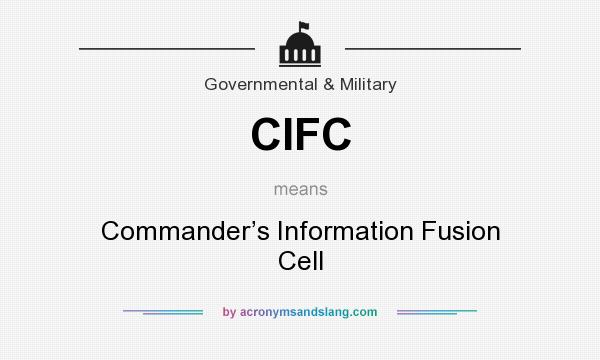 What does CIFC mean? It stands for Commander’s Information Fusion Cell