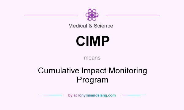 What does CIMP mean? It stands for Cumulative Impact Monitoring Program