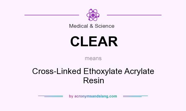 What does CLEAR mean? It stands for Cross-Linked Ethoxylate Acrylate Resin