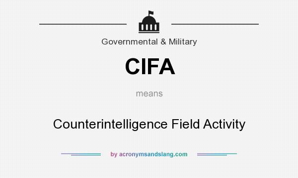 What does CIFA mean? It stands for Counterintelligence Field Activity