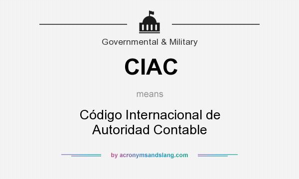What does CIAC mean? It stands for Código Internacional de Autoridad Contable