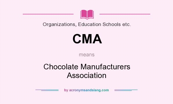What does CMA mean? It stands for Chocolate Manufacturers Association