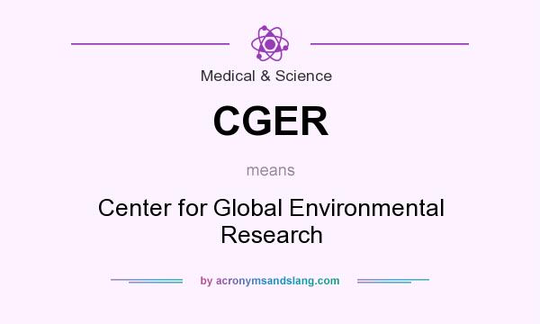 What does CGER mean? It stands for Center for Global Environmental Research