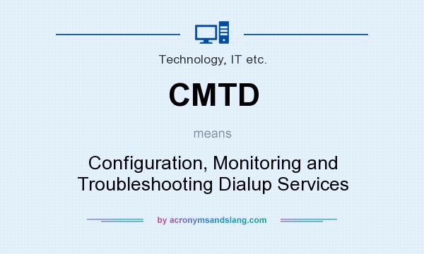 What does CMTD mean? It stands for Configuration, Monitoring and Troubleshooting Dialup Services