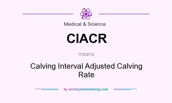 What does CIACR mean? It stands for Calving Interval Adjusted Calving Rate