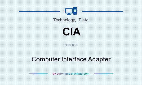 What does CIA mean? It stands for Computer Interface Adapter