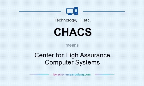 What does CHACS mean? It stands for Center for High Assurance Computer Systems