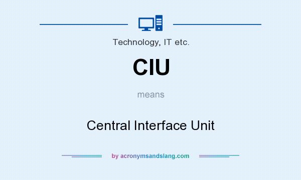 What does CIU mean? It stands for Central Interface Unit