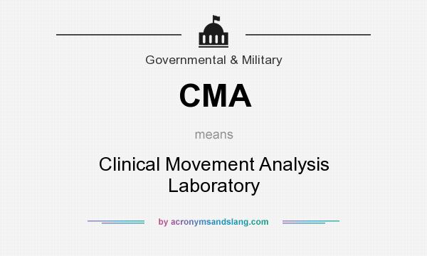 What does CMA mean? It stands for Clinical Movement Analysis Laboratory