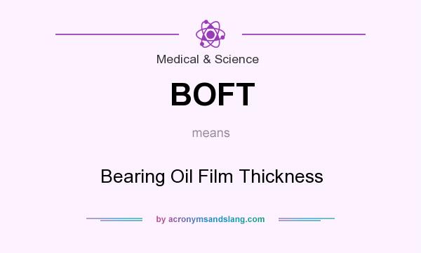 What does BOFT mean? It stands for Bearing Oil Film Thickness