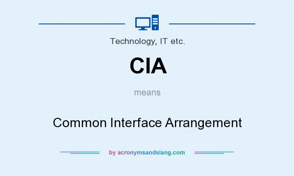 What does CIA mean? It stands for Common Interface Arrangement