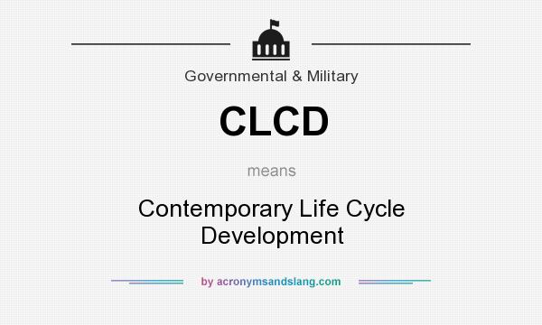 What does CLCD mean? It stands for Contemporary Life Cycle Development