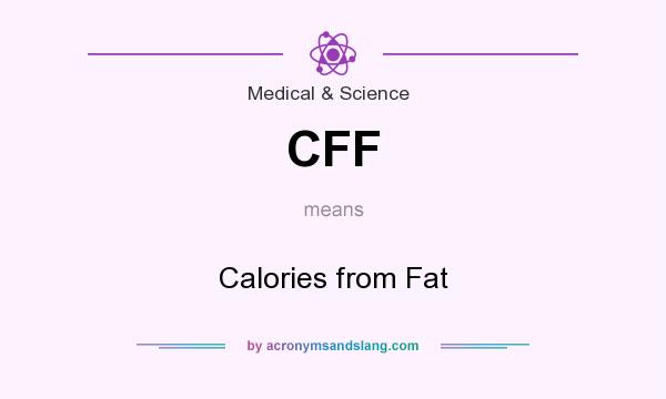 What does CFF mean? It stands for Calories from Fat