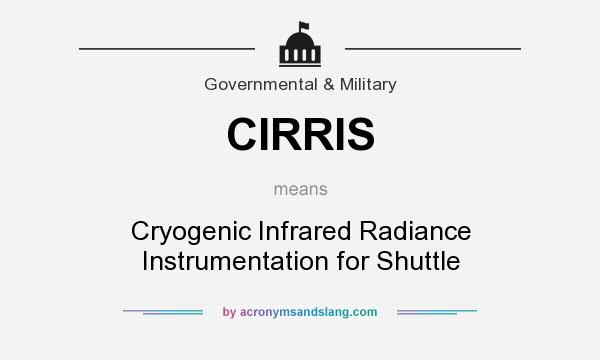 What does CIRRIS mean? It stands for Cryogenic Infrared Radiance Instrumentation for Shuttle