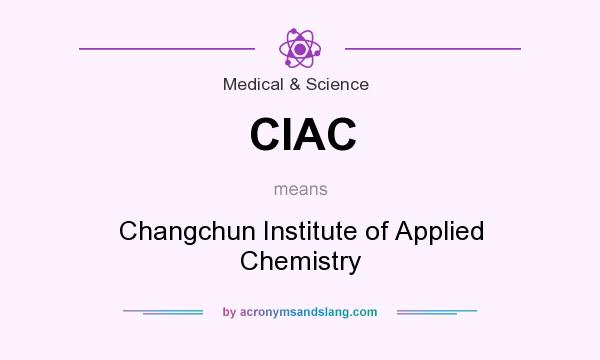 What does CIAC mean? It stands for Changchun Institute of Applied Chemistry