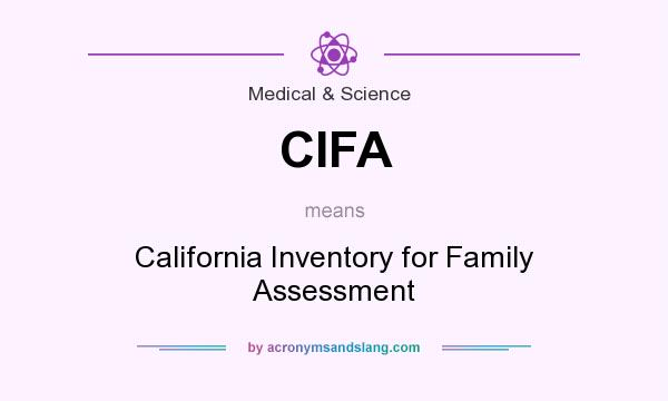 What does CIFA mean? It stands for California Inventory for Family Assessment