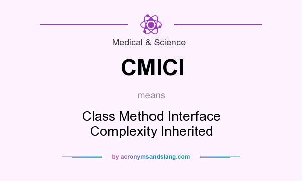 What does CMICI mean? It stands for Class Method Interface Complexity Inherited