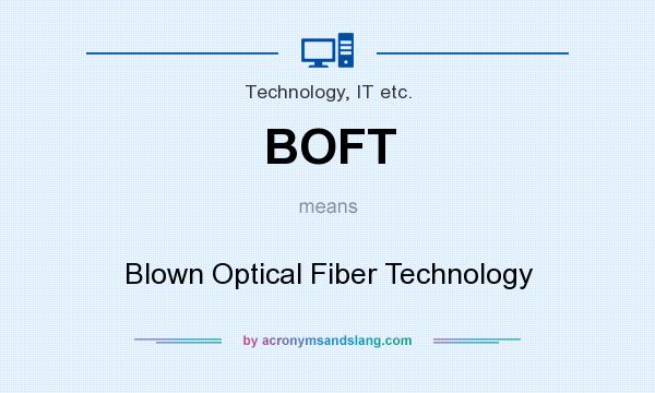What does BOFT mean? It stands for Blown Optical Fiber Technology