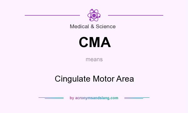 What does CMA mean? It stands for Cingulate Motor Area