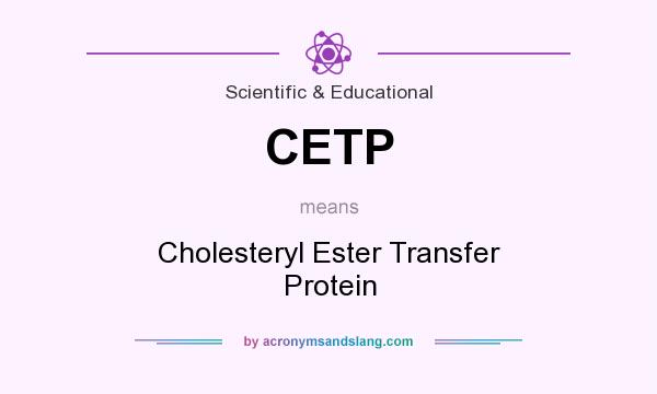 What does CETP mean? It stands for Cholesteryl Ester Transfer Protein