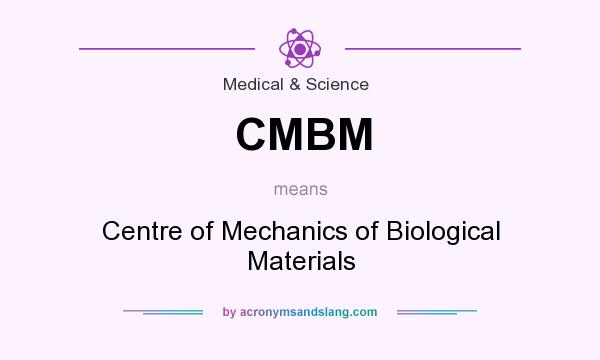 What does CMBM mean? It stands for Centre of Mechanics of Biological Materials