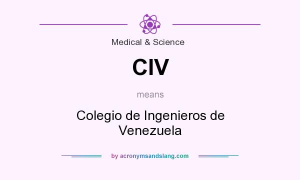 What does CIV mean? It stands for Colegio de Ingenieros de Venezuela