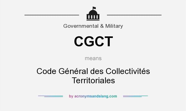 What does CGCT mean? It stands for Code Général des Collectivités Territoriales