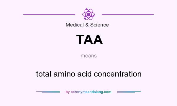 What does TAA mean? It stands for total amino acid concentration
