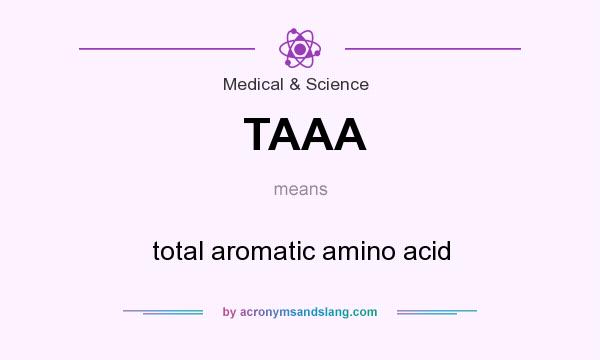 What does TAAA mean? It stands for total aromatic amino acid