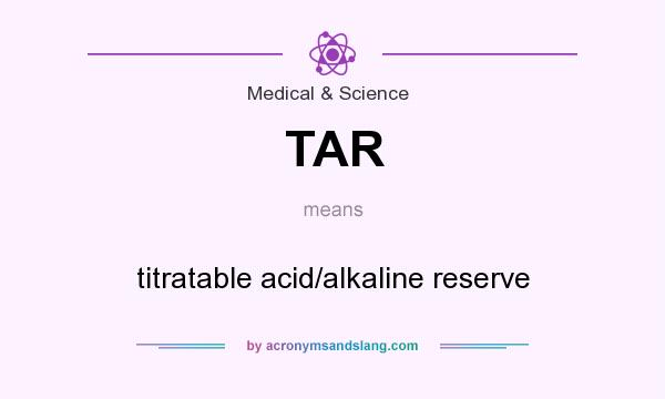What does TAR mean? It stands for titratable acid/alkaline reserve