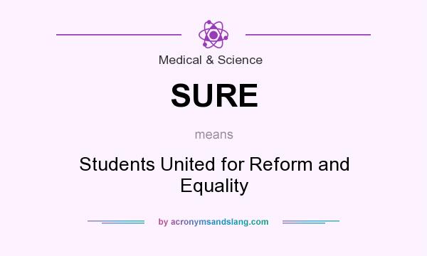What does SURE mean? It stands for Students United for Reform and Equality