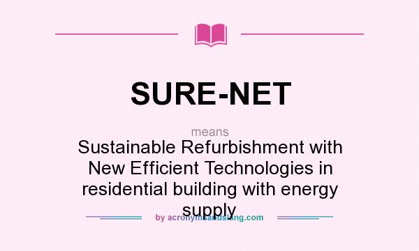What does SURE-NET mean? It stands for Sustainable Refurbishment with New Efficient Technologies in residential building with energy supply