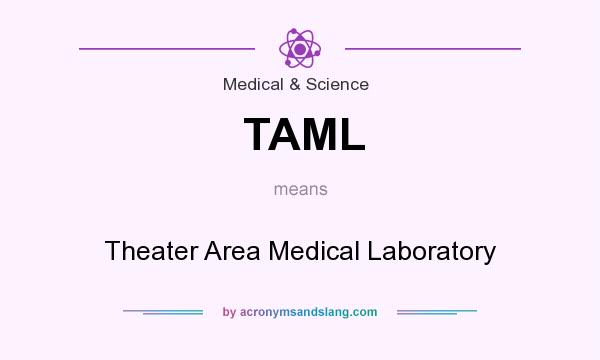 What does TAML mean? It stands for Theater Area Medical Laboratory