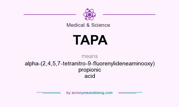What does TAPA mean? It stands for alpha-(2,4,5,7-tetranitro-9-fluorenylideneaminooxy) propionic acid