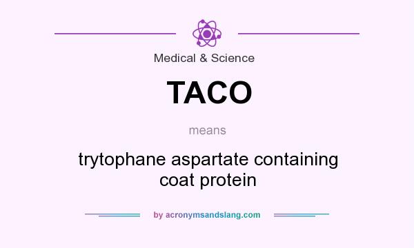 What does TACO mean? It stands for trytophane aspartate containing coat protein