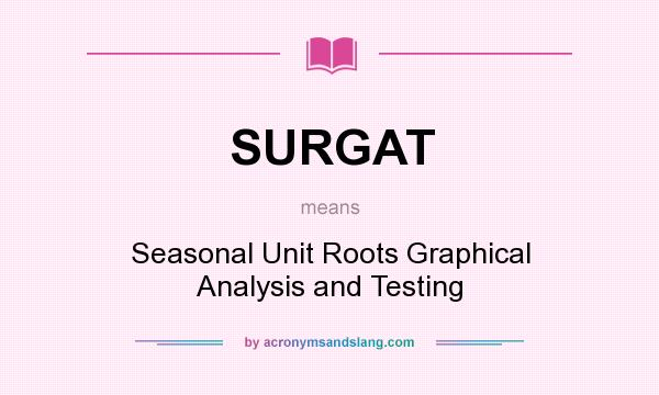 What does SURGAT mean? It stands for Seasonal Unit Roots Graphical Analysis and Testing