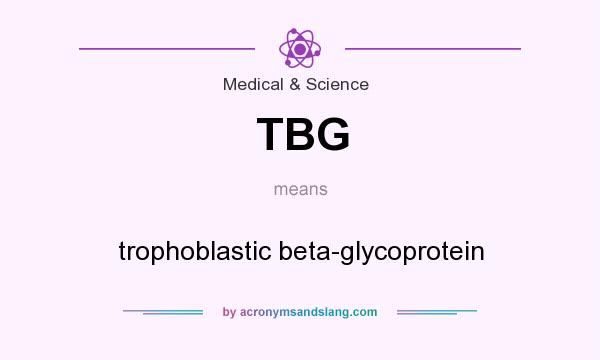 What does TBG mean? It stands for trophoblastic beta-glycoprotein