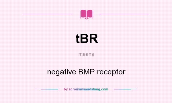 What does tBR mean? It stands for negative BMP receptor