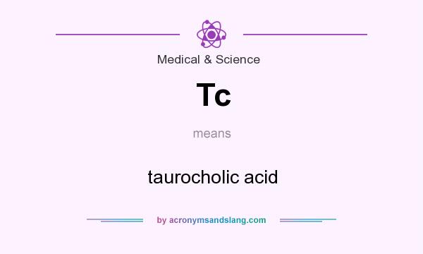 What does Tc mean? It stands for taurocholic acid