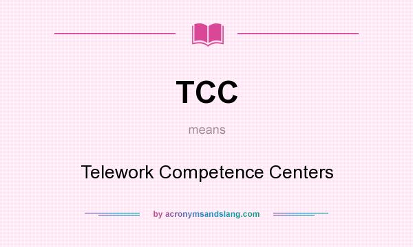 What does TCC mean? It stands for Telework Competence Centers