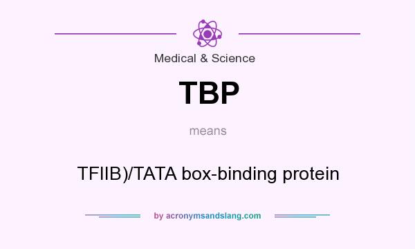 What does TBP mean? It stands for TFIIB)/TATA box-binding protein