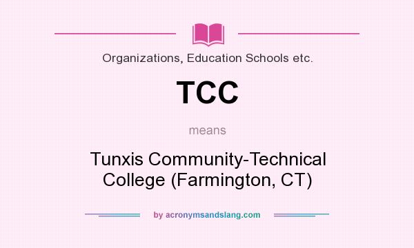 What does TCC mean? It stands for Tunxis Community-Technical College (Farmington, CT)