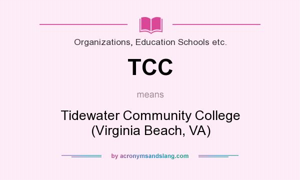What does TCC mean? It stands for Tidewater Community College (Virginia Beach, VA)