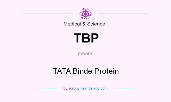 What does TBP mean? It stands for TATA Binde Protein