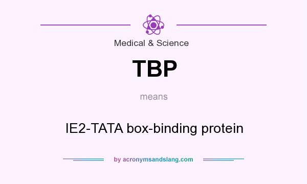 What does TBP mean? It stands for IE2-TATA box-binding protein