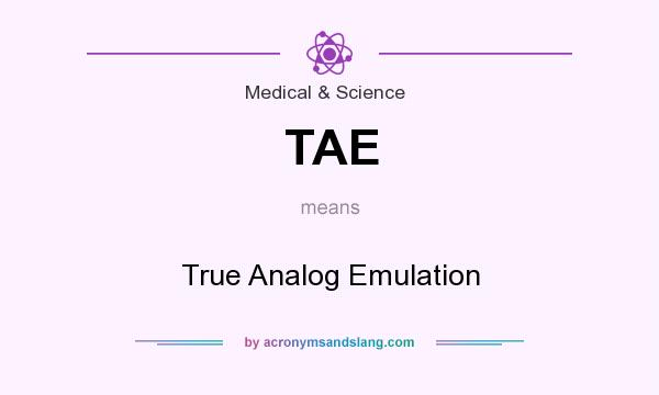 What does TAE mean? It stands for True Analog Emulation