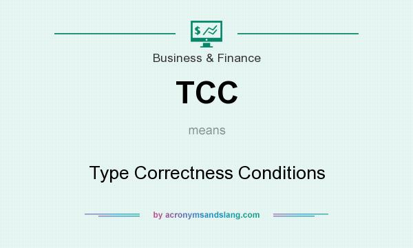 What does TCC mean? It stands for Type Correctness Conditions