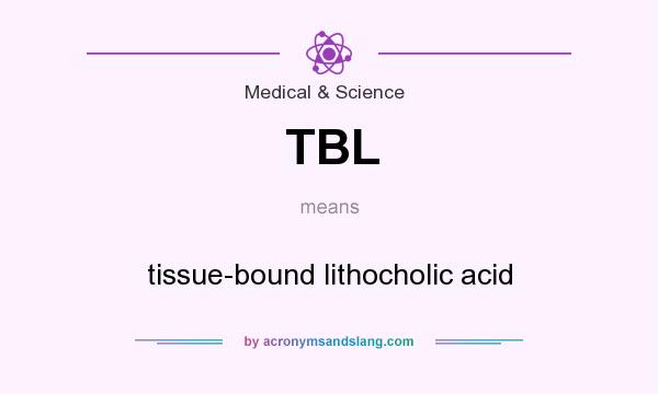 What does TBL mean? It stands for tissue-bound lithocholic acid