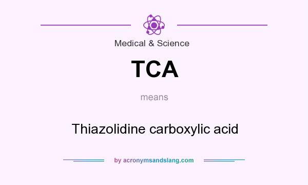 What does TCA mean? It stands for Thiazolidine carboxylic acid
