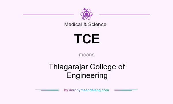 What does TCE mean? It stands for Thiagarajar College of Engineering